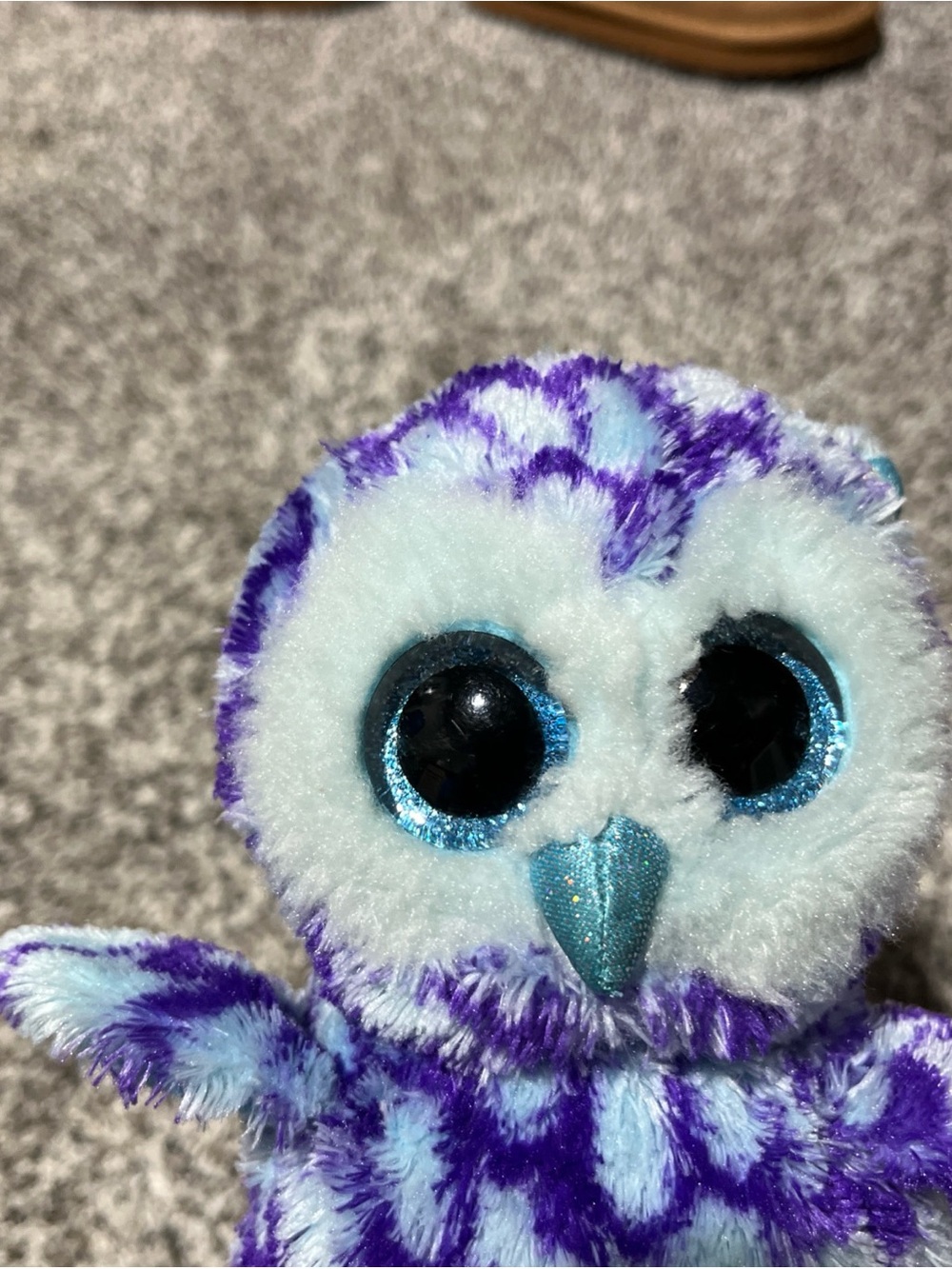 Ty Beanie Boos OSCAR the Owl 6" Beanbag Plush Toy w/ Glitter Eyes - Picture 6 of 10
